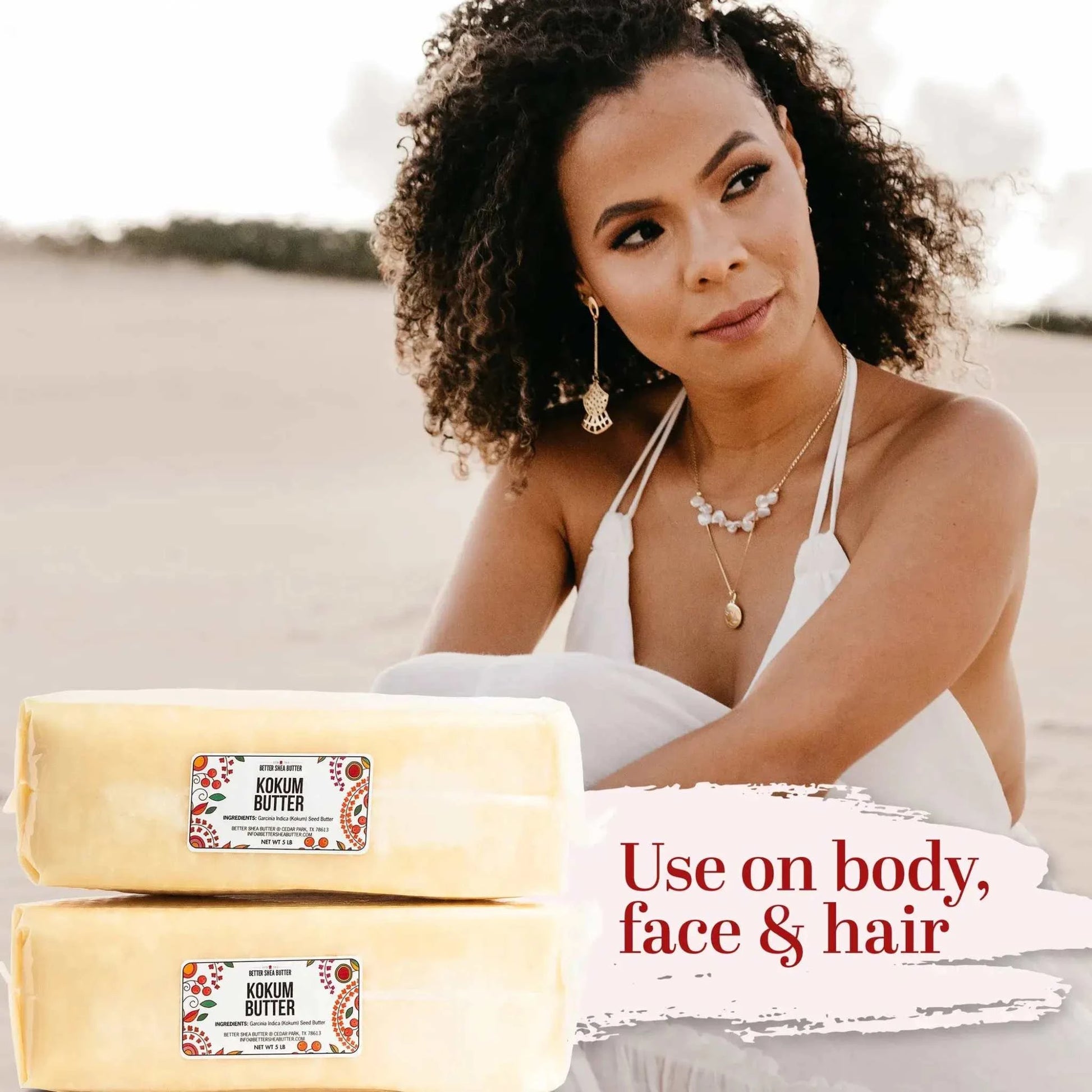 Kokum Butter Bulk 10 Lbs for Skincare and Haircare, Vegan Alternative to Cocoa Butter.