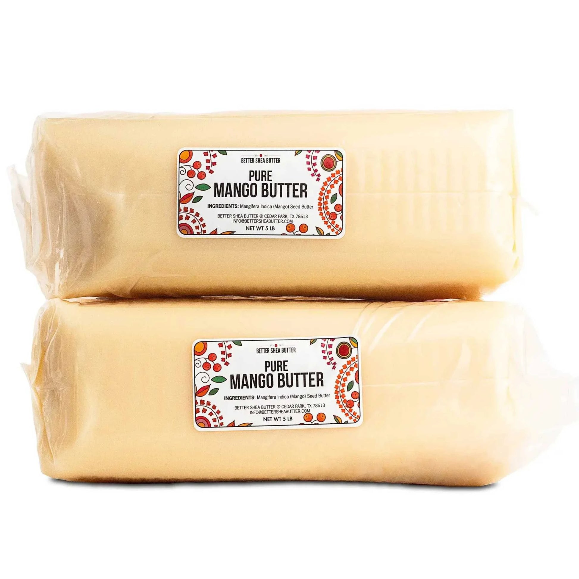 Bulk Mango Butter blocks, 100% pure, 10lb total, ideal for skincare and haircare products.