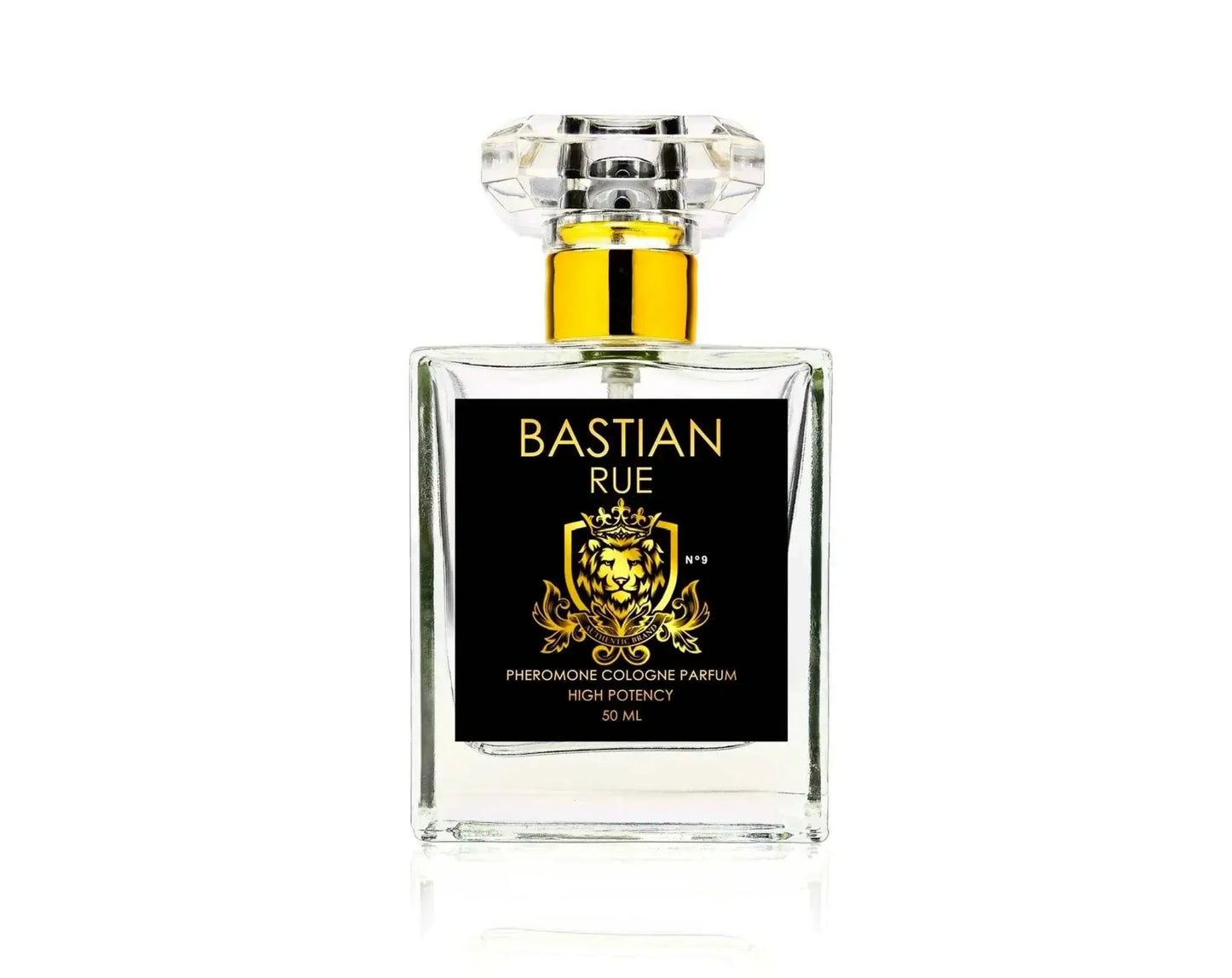 BASTIAN RUE High Potency French Pheromone Cologne bottle with elegant design.