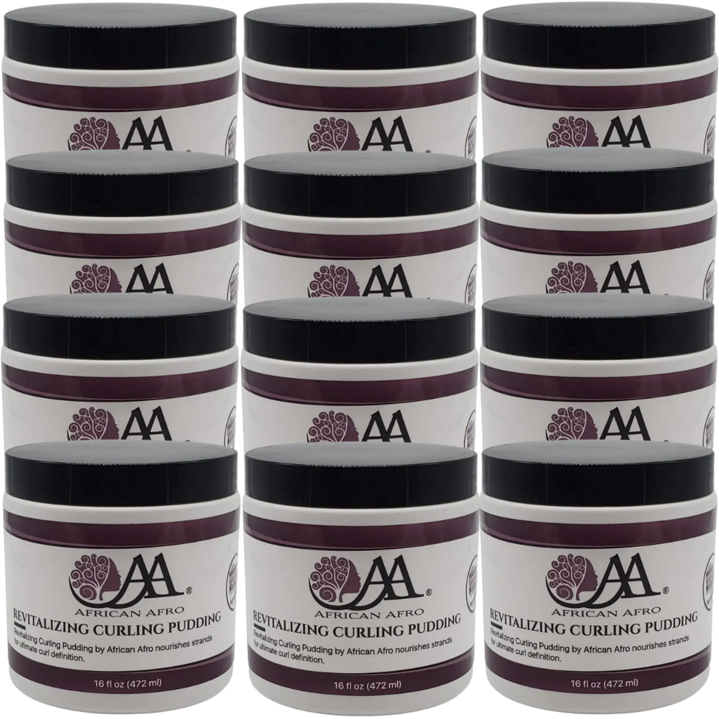 Revitalizing Curling Pudding Hair Cream for Afro curls with Avocado Oil, Jojoba Oil, and Shea Butter, 16 fl. oz.