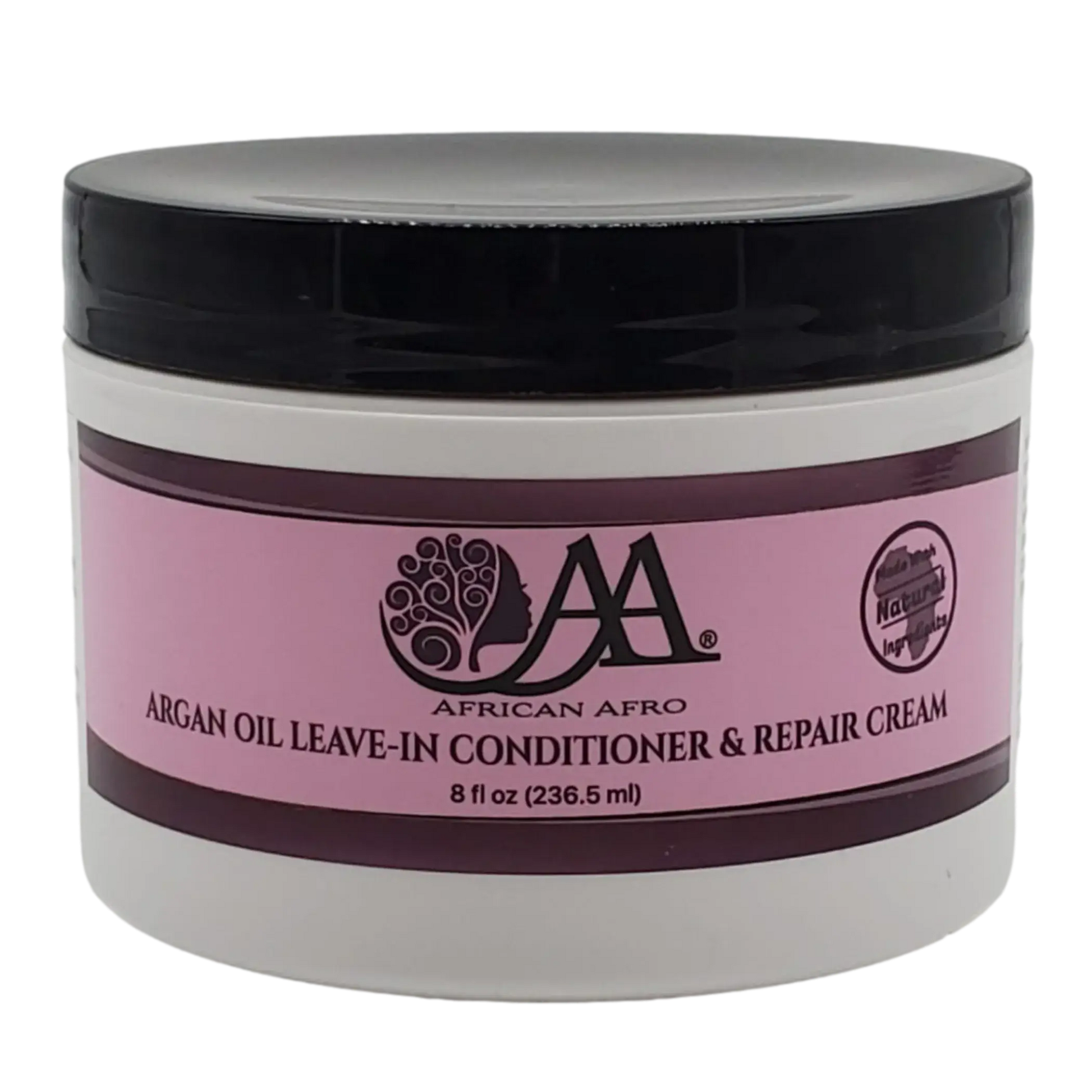 Argan Oil Leave-In Conditioner and Hair Repair Cream, 8 fl. oz, African Afro.