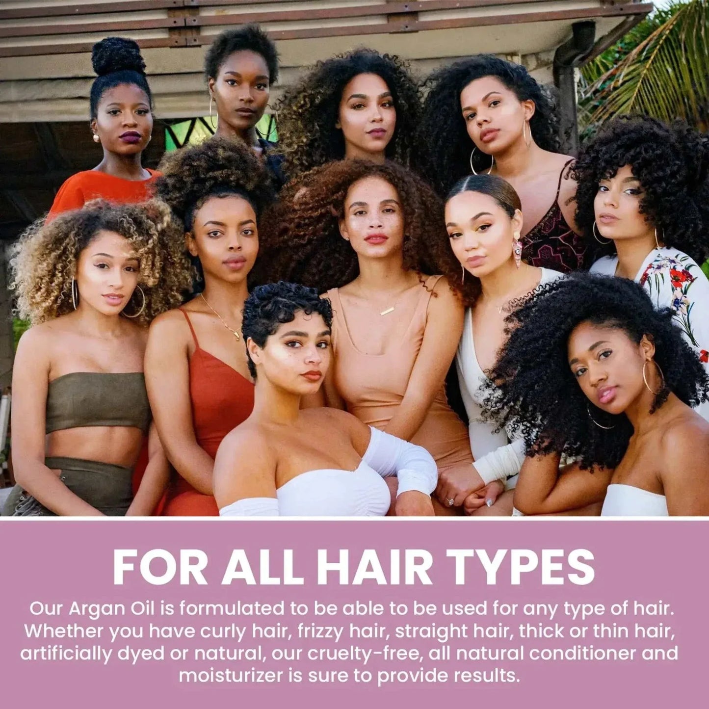 Argan Oil Leave-In Conditioner and Hair Repair Cream by African Afro; natural moisturizing treatment for all hair types, 8 fl. oz.