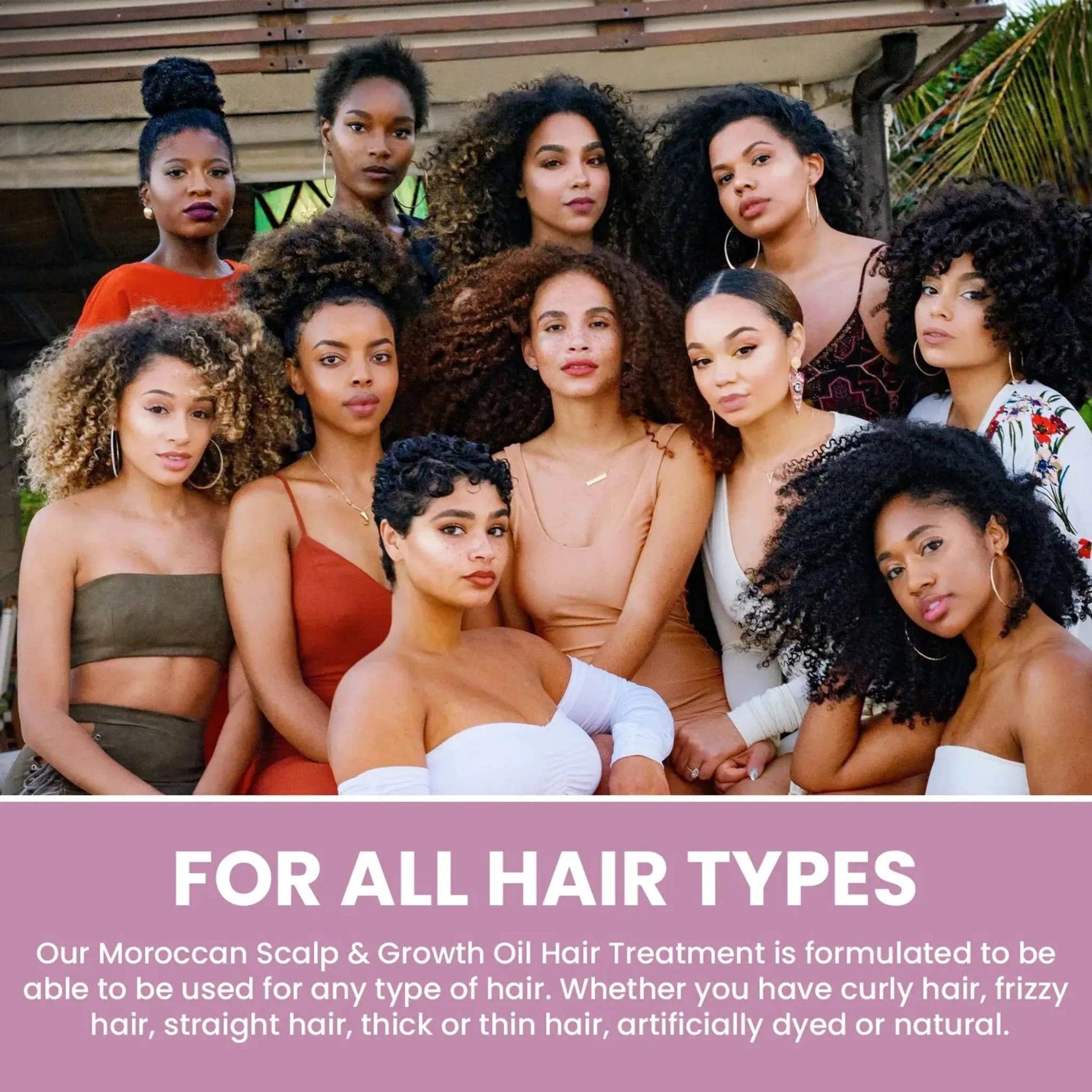 Moroccan Scalp & Growth Hair Oil for all hair types in group setting.