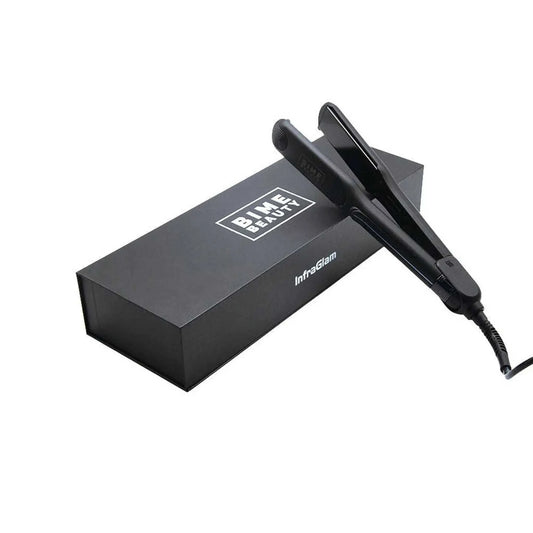 InfraGlam Hair Illuminator Iron with Titanium plates and infrared technology for sleek styling.