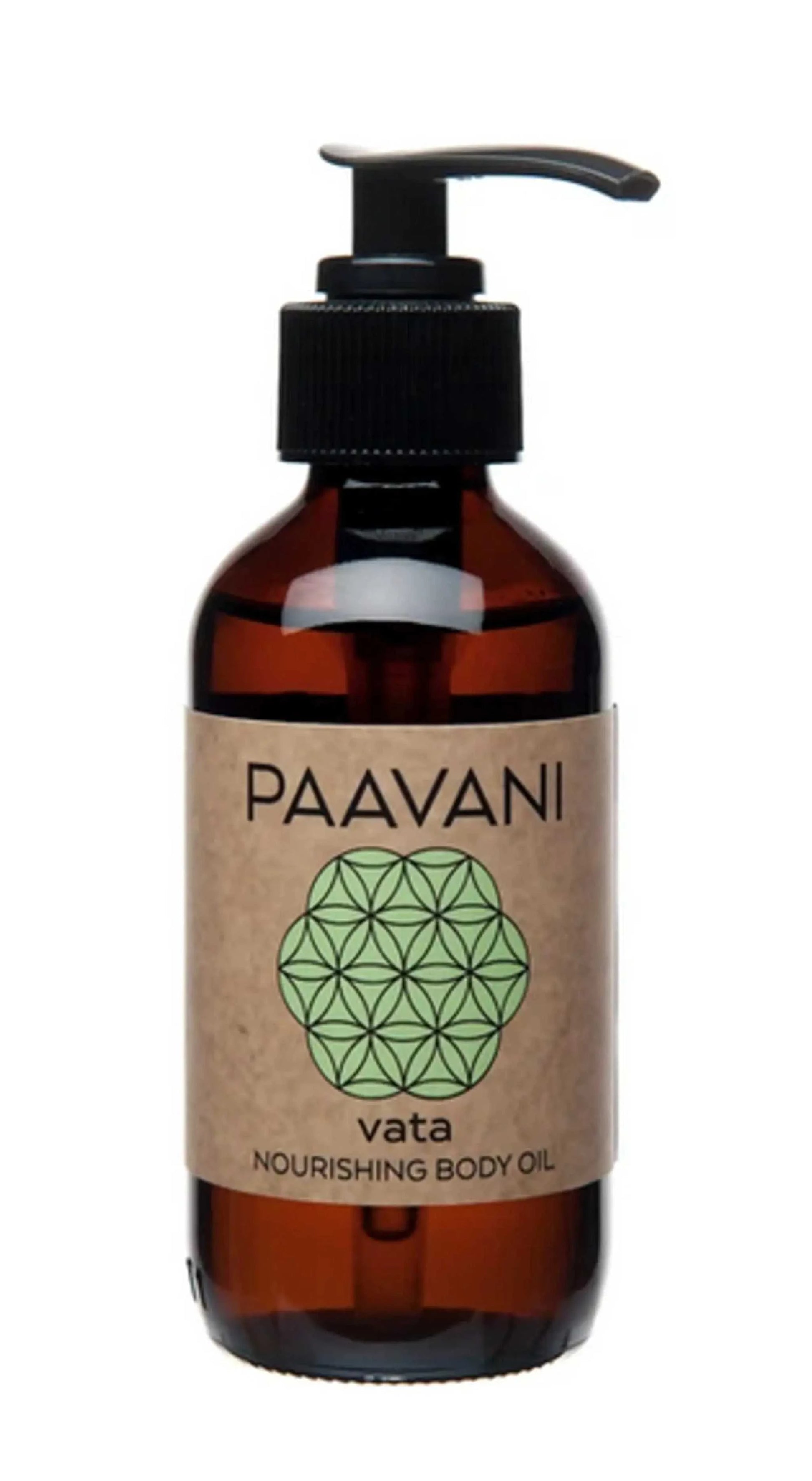 Vata Body Oil 4oz bottle for nourishing dry skin.