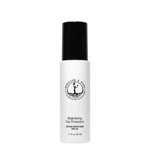 Brightening Day Protection SPF 50 moisturizer bottle.